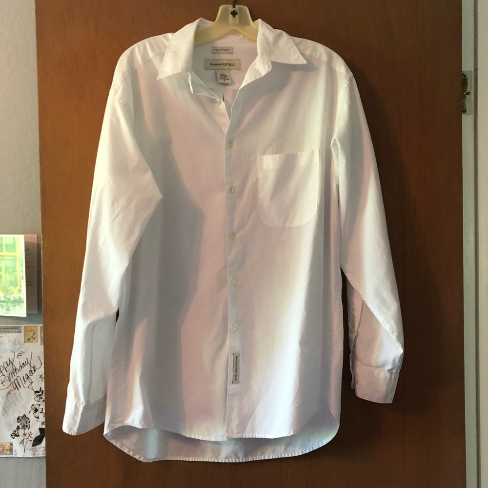 Classic white button shirt